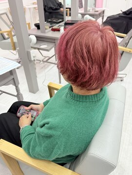 シャルティア 岩国(SHALLTIA) ハイトーン/ケアブリーチ/ピンクベージュ/チェリーレッド