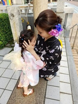 ビューティサロン東京堂の写真/花火大会ヘアセット＋浴衣着付け5500円～ご予約受け付け中！！