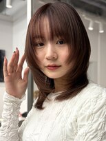 トリッカ シブヤ(TRICCA SHIBUYA)&nbsp;ミディアム/顔周りレイヤー/暖色カラー/小顔ヘア/似合わせ/渋谷