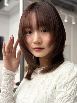 トリッカ シブヤ(TRICCA SHIBUYA) ミディアム/顔周りレイヤー/暖色カラー/小顔ヘア/似合わせ/渋谷