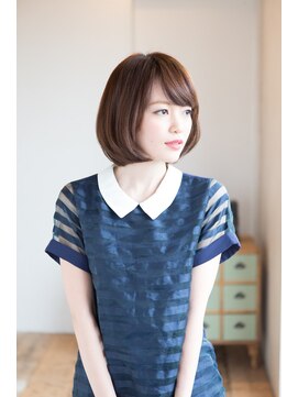 エクファ ヘア リゾート 大津 瀬田店(ex-fa hair resort) 柔らかな印象のナチュラルボブ