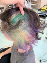 ハーツヘアーズ 五日市店(HEARTS hair's)&nbsp;派手色　ユニコーンカラー
