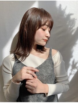 ユーフォリア 銀座(Euphoria) 大人かわいい外ハネ鎖骨ミディ☆モカブラウン【担当中間】