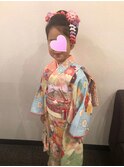 桃割れ七五三ヘア