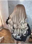バレイヤージュ×シールエクステ