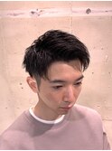 ナチュラルツーブロックメンズパーマショートF