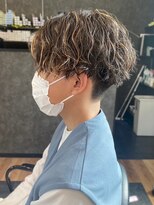 プログレス フレスポ富沢店(PROGRESS)&nbsp;メンズハイライト/波巻きパーマ/10代20代30代