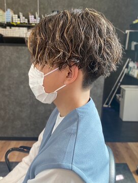 プログレス フレスポ富沢店(PROGRESS) メンズハイライト/波巻きパーマ/10代20代30代