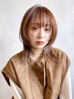 アイティーバイアルバム 下北沢店(IT by ALBUM)&nbsp;フェイスラインレイヤー_斜めバンググレージュカラー_79202