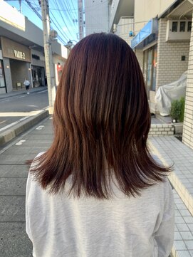 アズールサン 草加西口店(azule-sun) レイヤーカット,ピンクブラウン,ツヤカラー【草加】