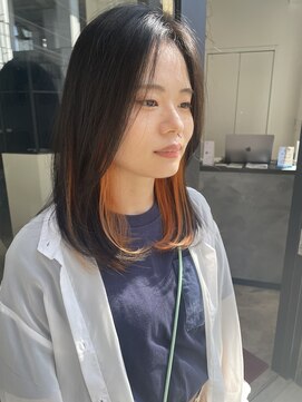 レシピ ラ クレア(recipe la couleur) インナーカラー　オレンジ