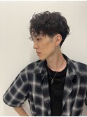 魅力倍増カールセミディシアーカラーダークアッシュショートヘア