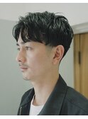 2wayバング刈り上げセンターパートパーマ