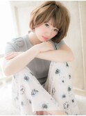 mod's姪浜/大人ハイライトフェザーショートマッシュルームヘアi
