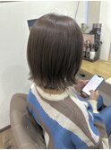 ショコラグレージュ＊切りっぱなしくびれボブ