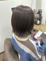 ロア(Roa)&nbsp;ショコラグレージュ＊切りっぱなしくびれボブ