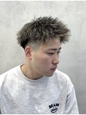 ツイストパーマ/細束フルメッシュ/ジェットモヒカン