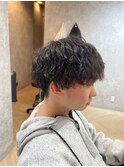 スペインカール/ブルーブラック/フェザーパーマ