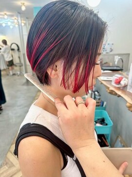 ロミー 本厚木(ROMMY.) 本厚木◎丸みショートボブ◎エンドカラー◎フェイスフレーミング