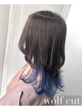 ホープ(hope) おしゃれ女子ウルフヘア×インナーカラー【梅田/茶屋町/ウルフ】