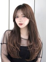 エインアンリー 明治神宮前(AIN.ANLY.) うるツヤオリーブベージュモテ髪色気暗めカラー美髪大人ヘア