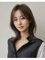 ハーツ(Heart's)&nbsp;ミディアム×白髪ぼかしカラー３０代４０代５０代６０代