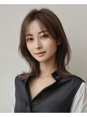 ミディアム×白髪ぼかしカラー30代40代50代60代
