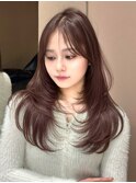ミニウルフレイヤーカット顔周り前髪韓国ミディアムロング/池袋