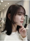 レイヤーカットウルフカットボブグレージュオリーブべージュ