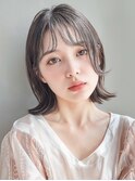 2wayバングアッシュグレー外ハネミディアム北浦和20代30代40代