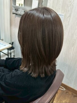 コルテ 倉敷西坂店(CoRte.) 外ハネボブ/くびれボブ/オリーブブラウン/髪質改善カラー/艶髪