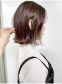 【morio原宿】ナチュラルハイライトカラー　外はねボブ