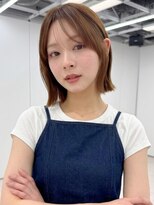 ヴェイン 渋谷(vain)&nbsp;切りっぱなしボブ シースルーバング ミルクティーグレージュ