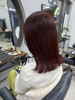 クラン 岡本(Chlan)&nbsp;艶カラー　ピンクボルドー　ストレートロブ