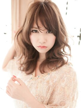 エル(LE) 6/8open!ひし形シルエットグレージュエアリーセミロング