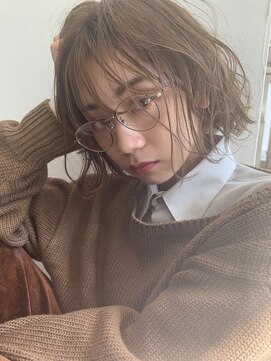 フィルムス 銀座(FILMS) レイヤーカット/デザインカラー/ウェットヘア/オリーブベージュ