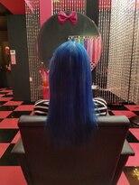リミックス(REMIX by Love hair KING OF PRINCESS HAIR&EXTENTION) 原色派手髪　原色ブルー　インナー原色ネイビーブルー