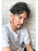 ツイストスパイラルパーマ/ツーブロックショート/フェードカット