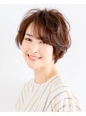 ３０代４０代５０代大人かわいい小顔ひし形ふんわりボブ