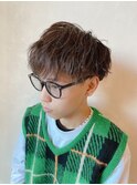 【渥美】無造作束感 × グレージュ