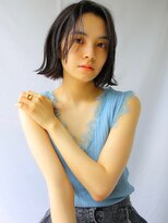 ソヨン 星が丘店(SOYON)&nbsp;長めバング カーキグレージュ 外ハネボブ