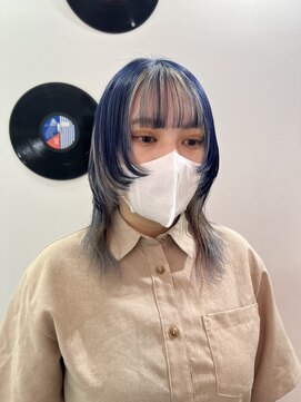 デート 下北沢(DATE) ミルクティーベージュカラーレイヤーカットウルフカット韓国