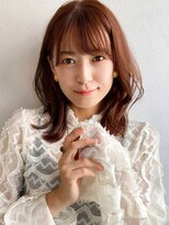 ノラ ギンザ(NORA GINZA) シースルーバング×くびれヘア×ミディアムヘア 20代30代40