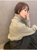 大人可愛いナチュラルショート×愛されブラウン