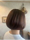 エノグで秋カラー大人ボブ