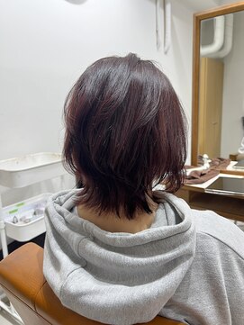 ネイロ 錦糸町(NeiRo) 魅力倍増カールセミディシアーカラーダークアッシュショートヘア