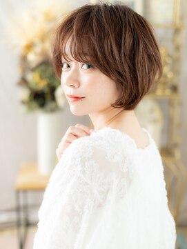 カバーヘア ブリス 上尾西口店(COVER HAIR bliss) 大人可愛いフェザーバング甘めマッシュパーマa上尾20代30代40代