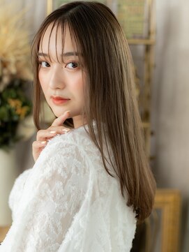 カバーヘア ブリス 川口(COVER HAIR bliss) グレーベージュ小顔エアストレートワンカールa川口20代30代40代