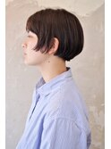 20代/30代/美シルエット★シースルーバング丸みショートボブ
