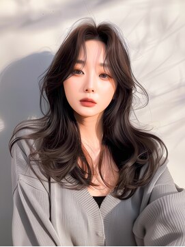 ラベストクズハ(LOVEST KUZUHA) ロングレイヤー/レイヤーカット/韓国風ヘア/ハッシュカット